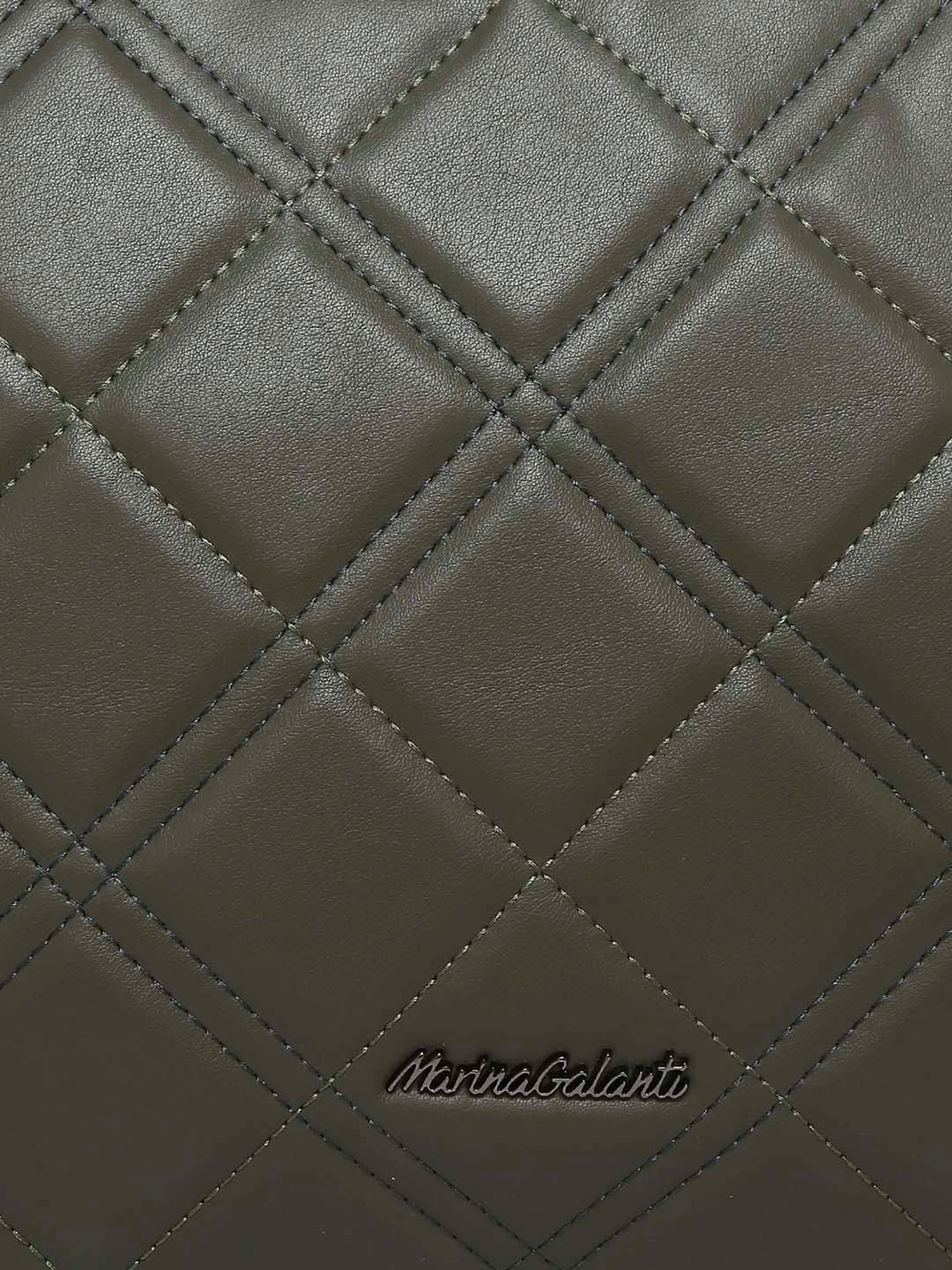 Marina Galanti Green Quilted Medium Hobo Handbag