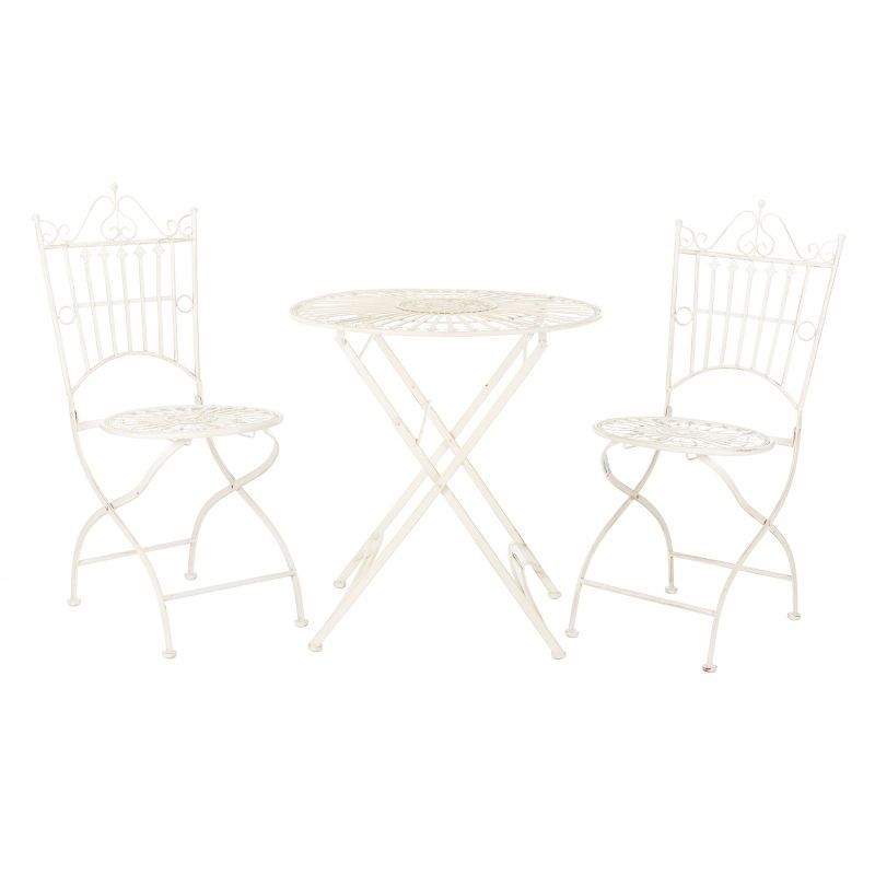 3pc Steel Bistro Set Gray - Nuu Garden
