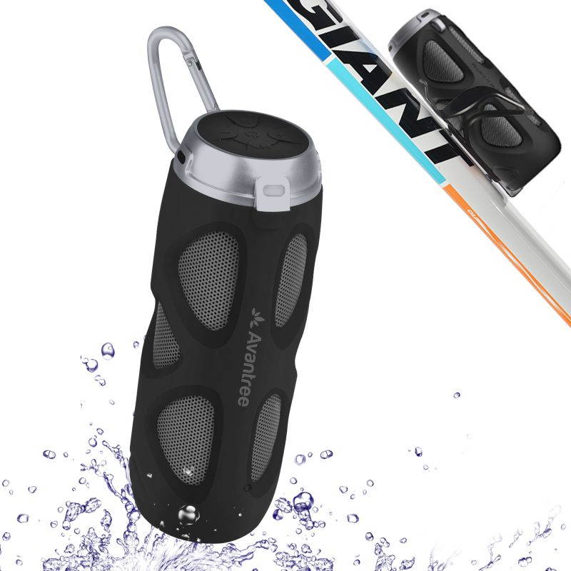 Avantree 10W Bluetooth Bike Speaker with Bicycle Mount, Water Resistant (IPX4), Hook for Outdoor Portable Use, Premium Sound, Support SD TF Card, NFC - Cyclone