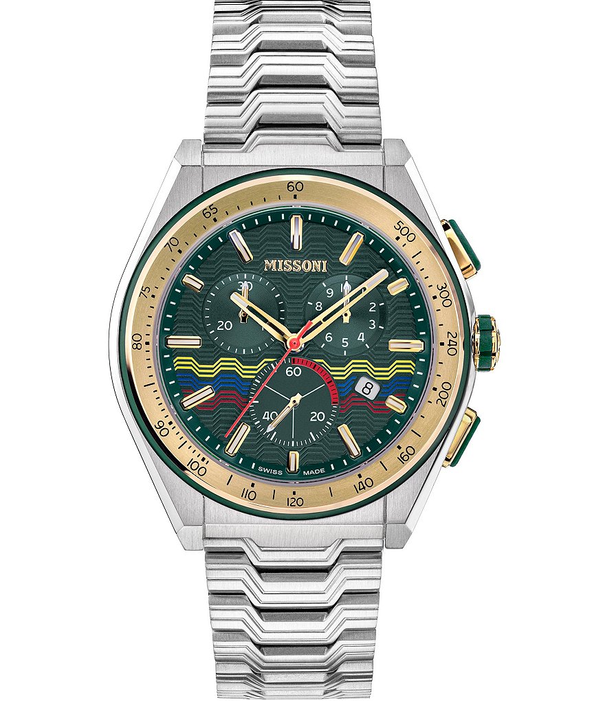 Missoni Mens M331 Sportswear Green Dial Chronograph Watch