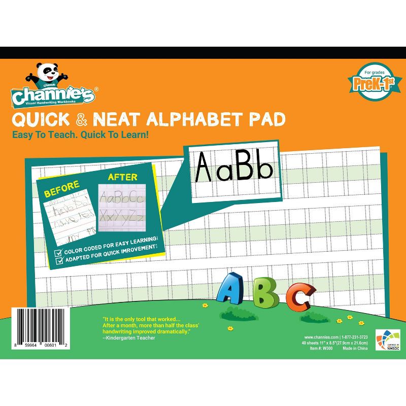 Channie's 5pk All-in-One Handwriting & Math Workbooks - PreK-1st Grade