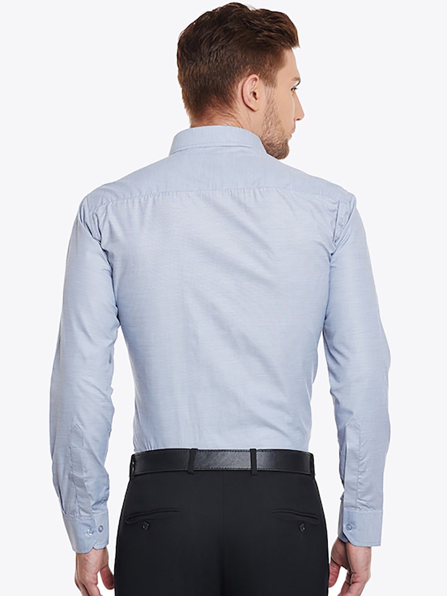 English Navy Bluish Grey Slim Fit Shirt