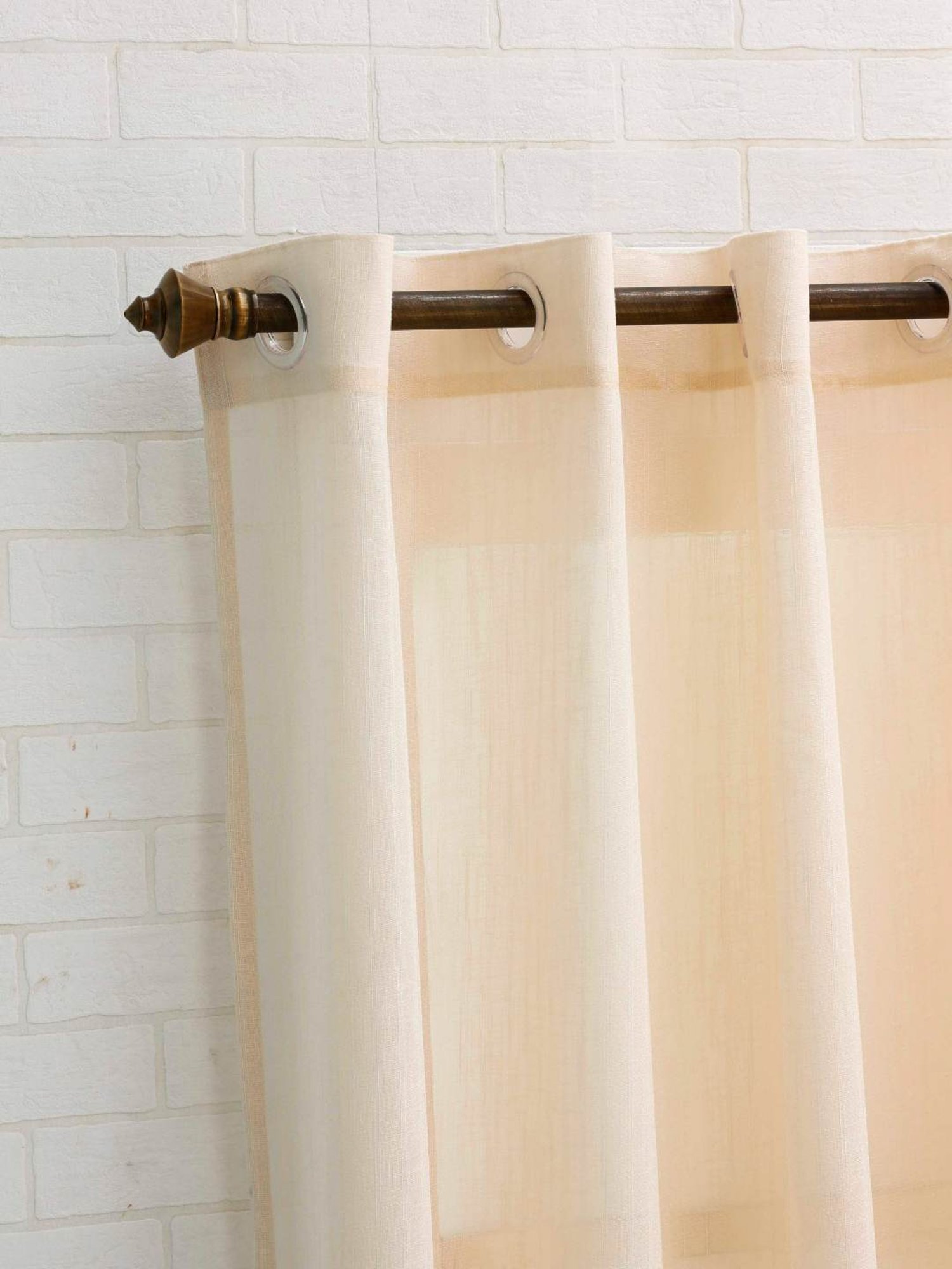 Ariana Beige Polyester 5 ft Window Curtain