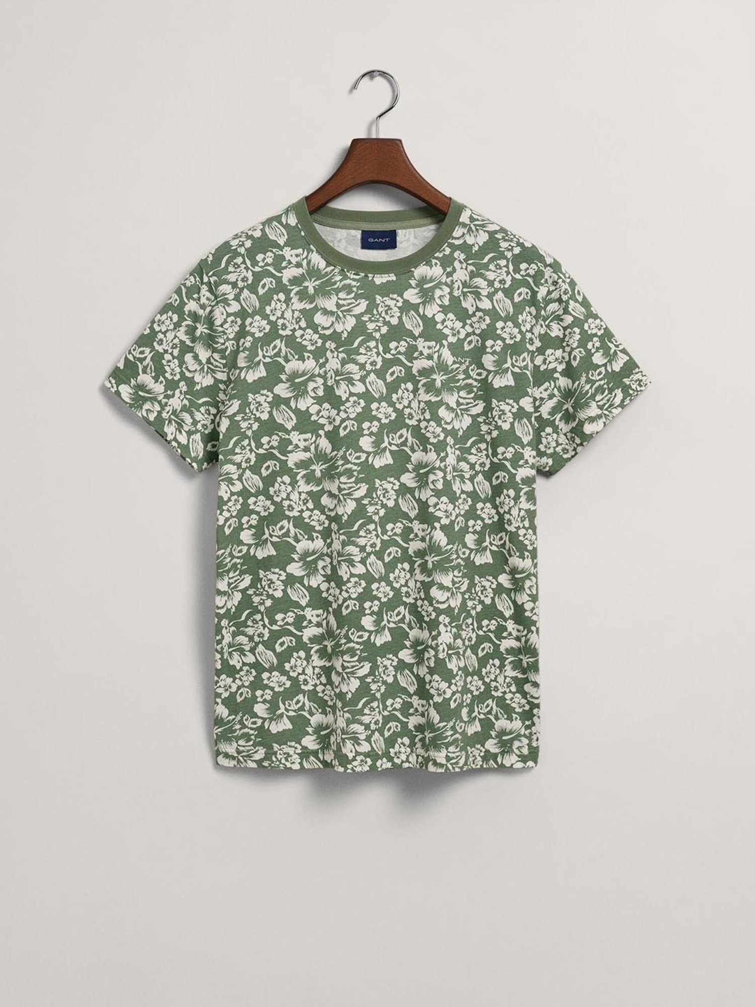GANT Green Cotton Regular Fit Printed T-Shirt