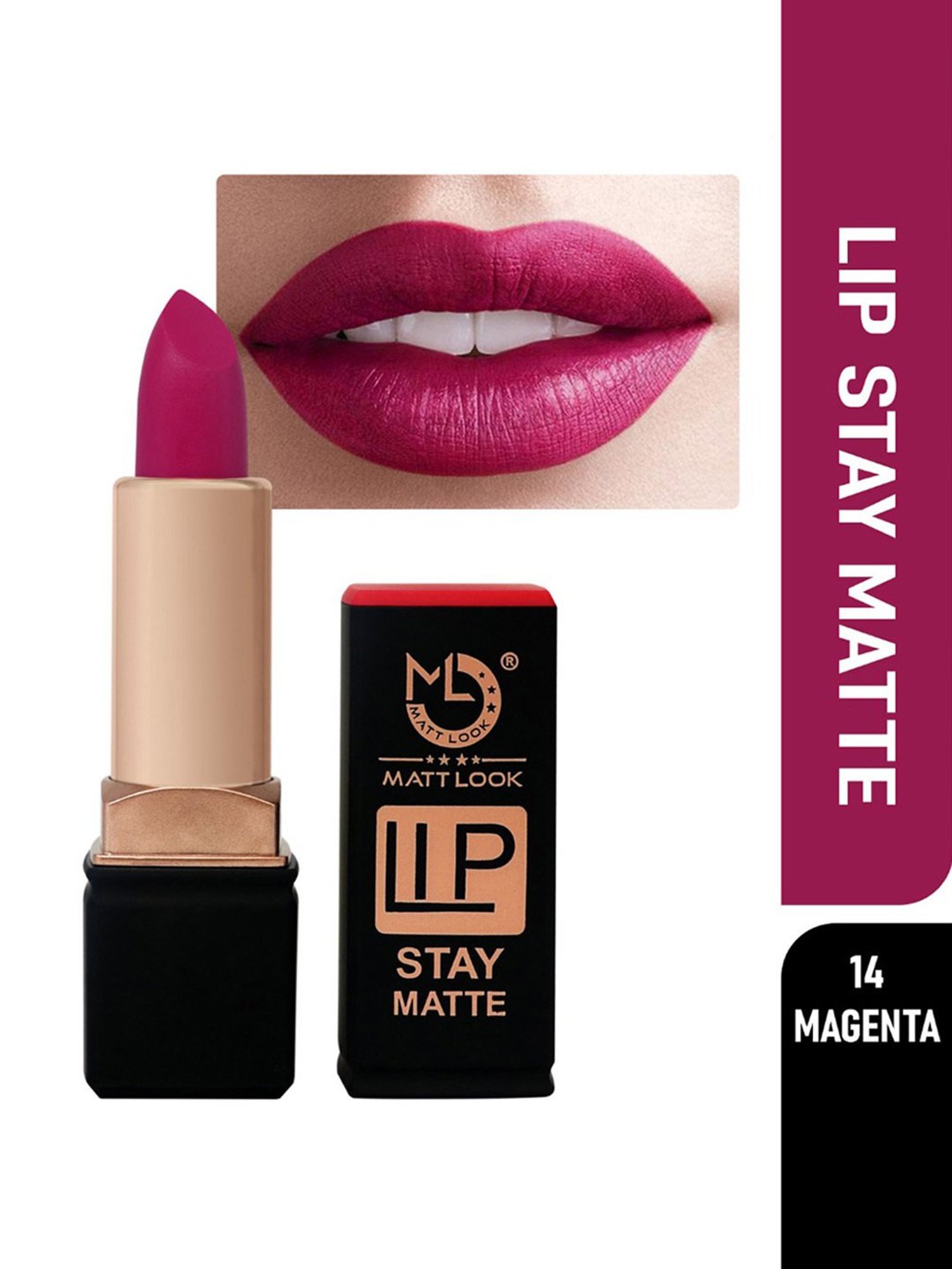 Matt Look Lip Stay Matte Lipstick 14 Magenta - 3.5 gm
