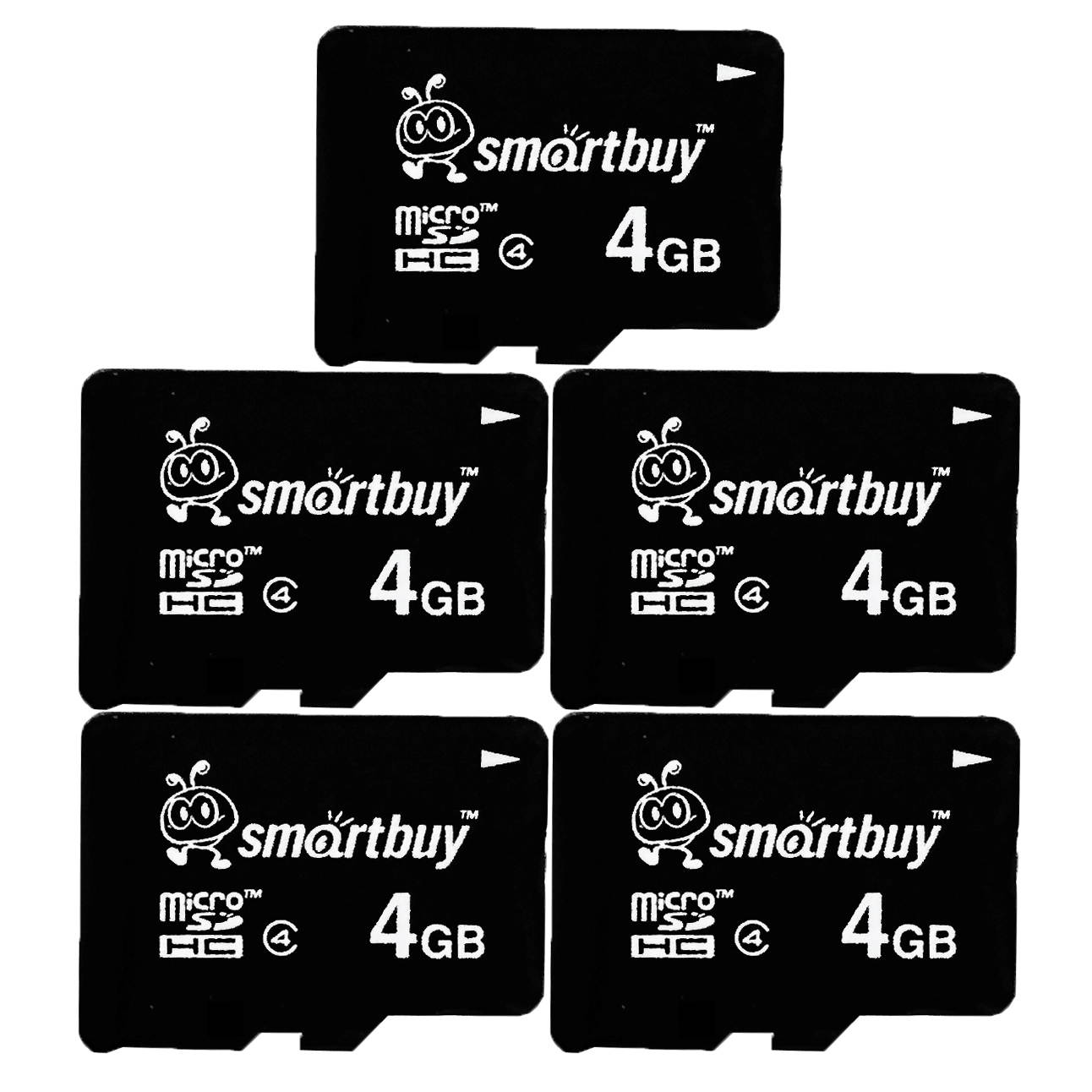 Smartbuy Micro SDHC Class 4 TF Flash Memory Card SD HC C4 Fast Speed for Camera Mobile Phone Tab GPS MP3 TV (4GB - 1 Pack)