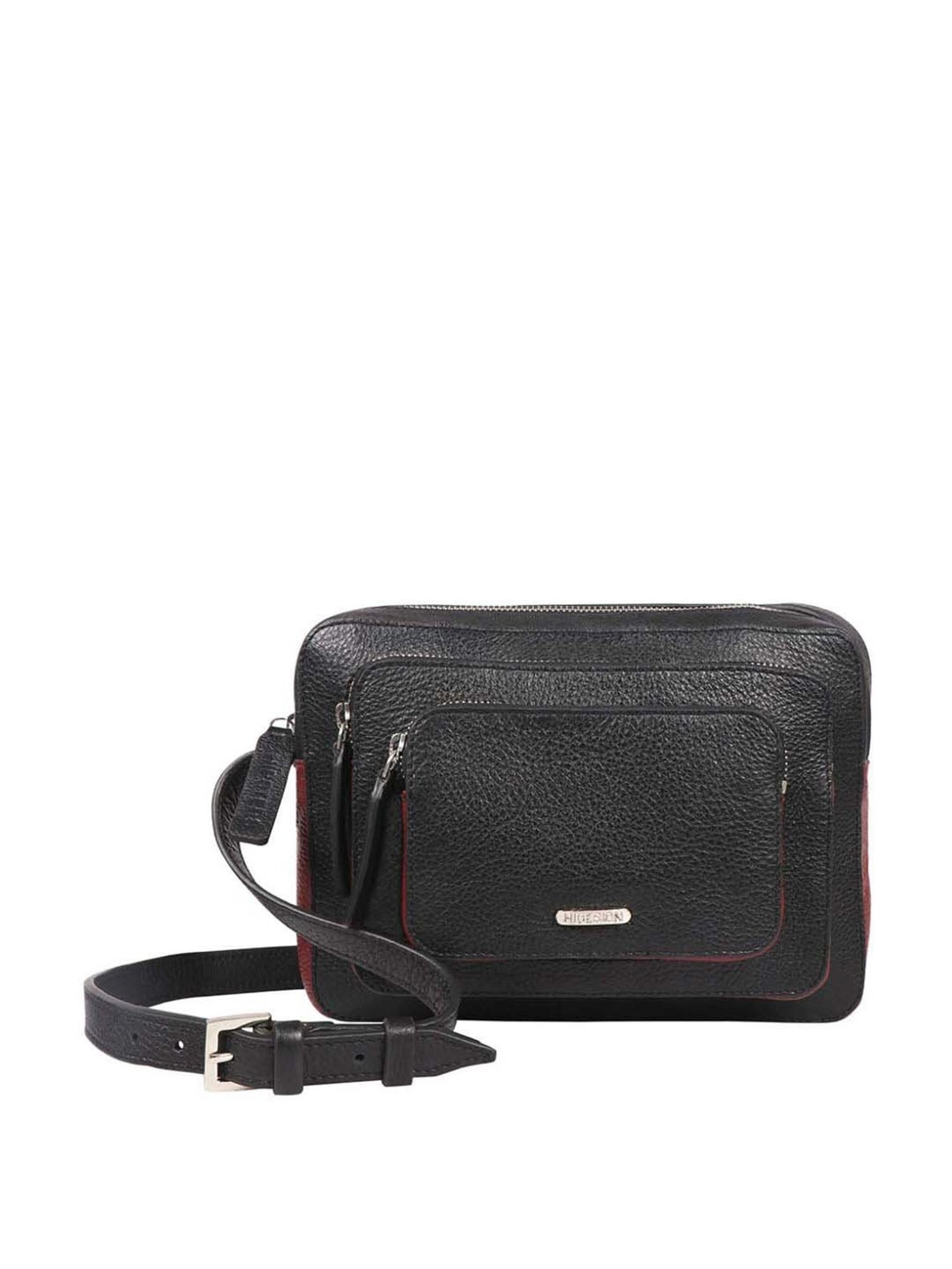 Hidesign Hipsters Black Vibes 03 Solid Small Sling Handbag