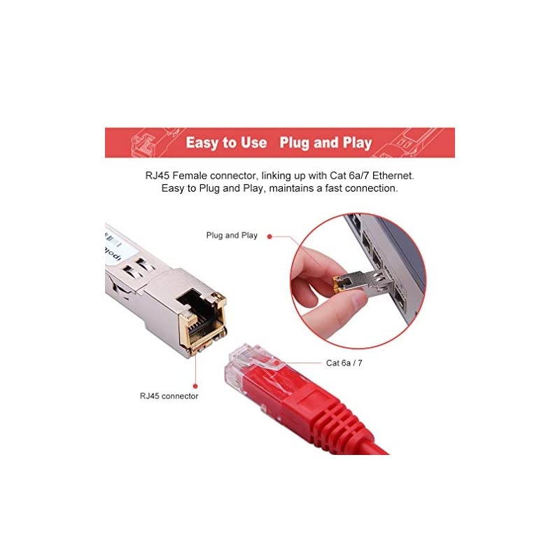 for Intel SFP+ 10GBase-T Module, 10 Gigabit SFP+ RJ45 Copper Transceiver, 30-Meter