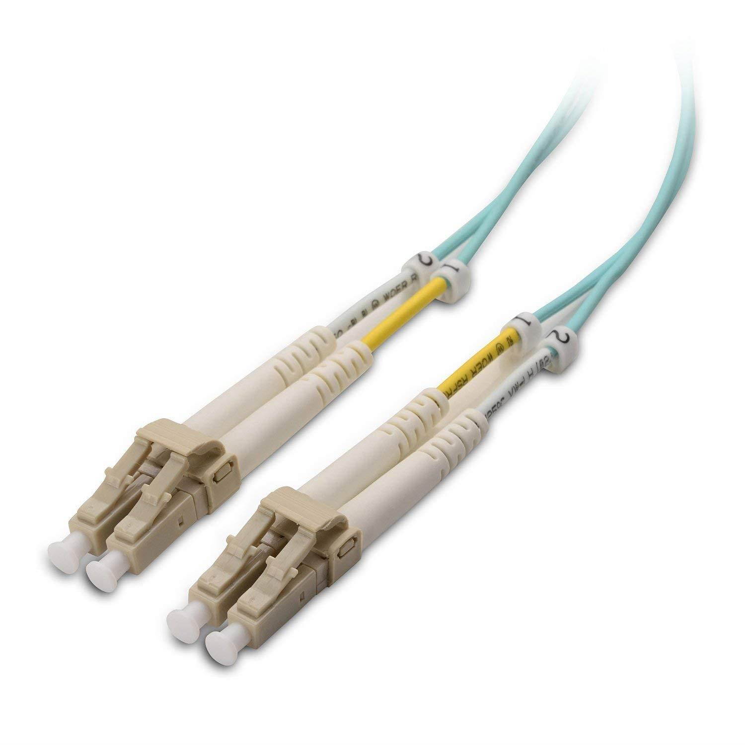 Cable Matters 10Gb 40Gb Multimode Duplex 50/125 OFNP Fiber Cable (OM3 Fiber Optic Cable/LC to LC Fiber Patch Cable) 50m - Available 1m - 50m