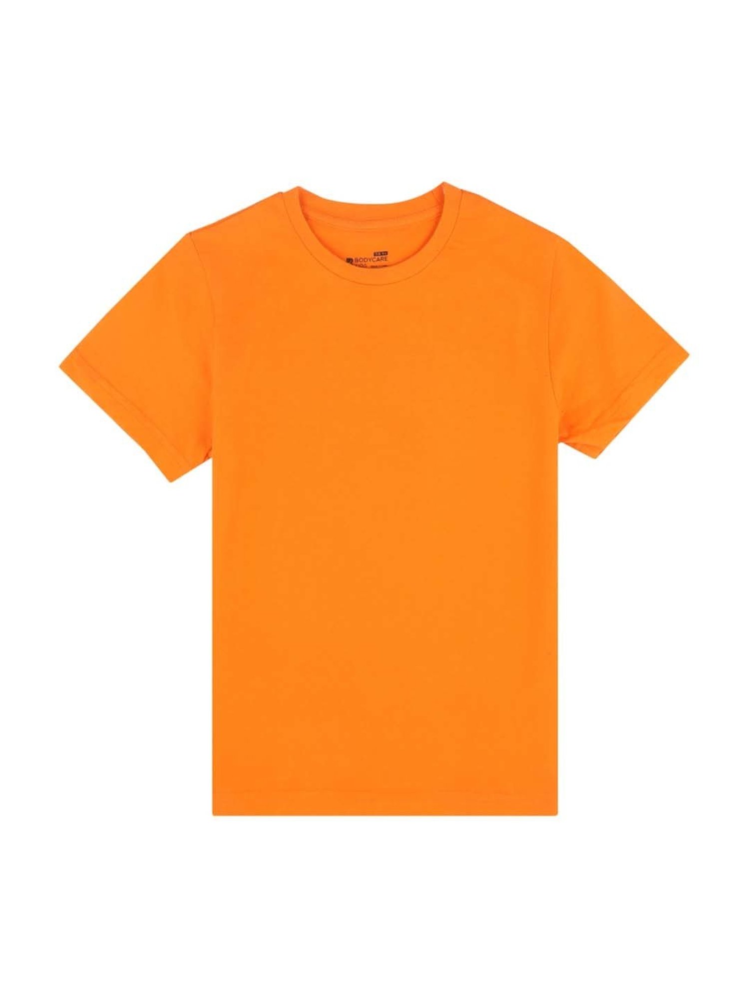 Proteens Kids Orange Cotton Ragular Fit T-Shirt