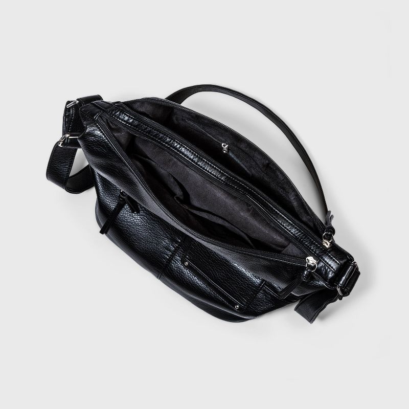 Bueno Zip Closure Shoulder Bag - Black