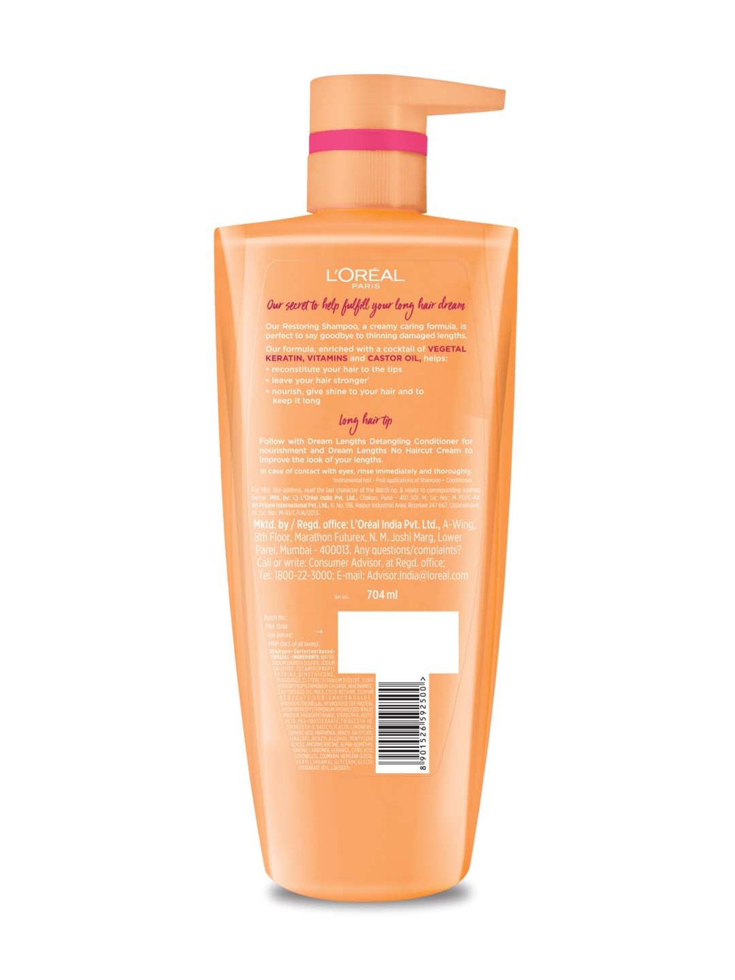 L'Oreal Paris Dream Lengths Restoring Shampoo - 704 ml