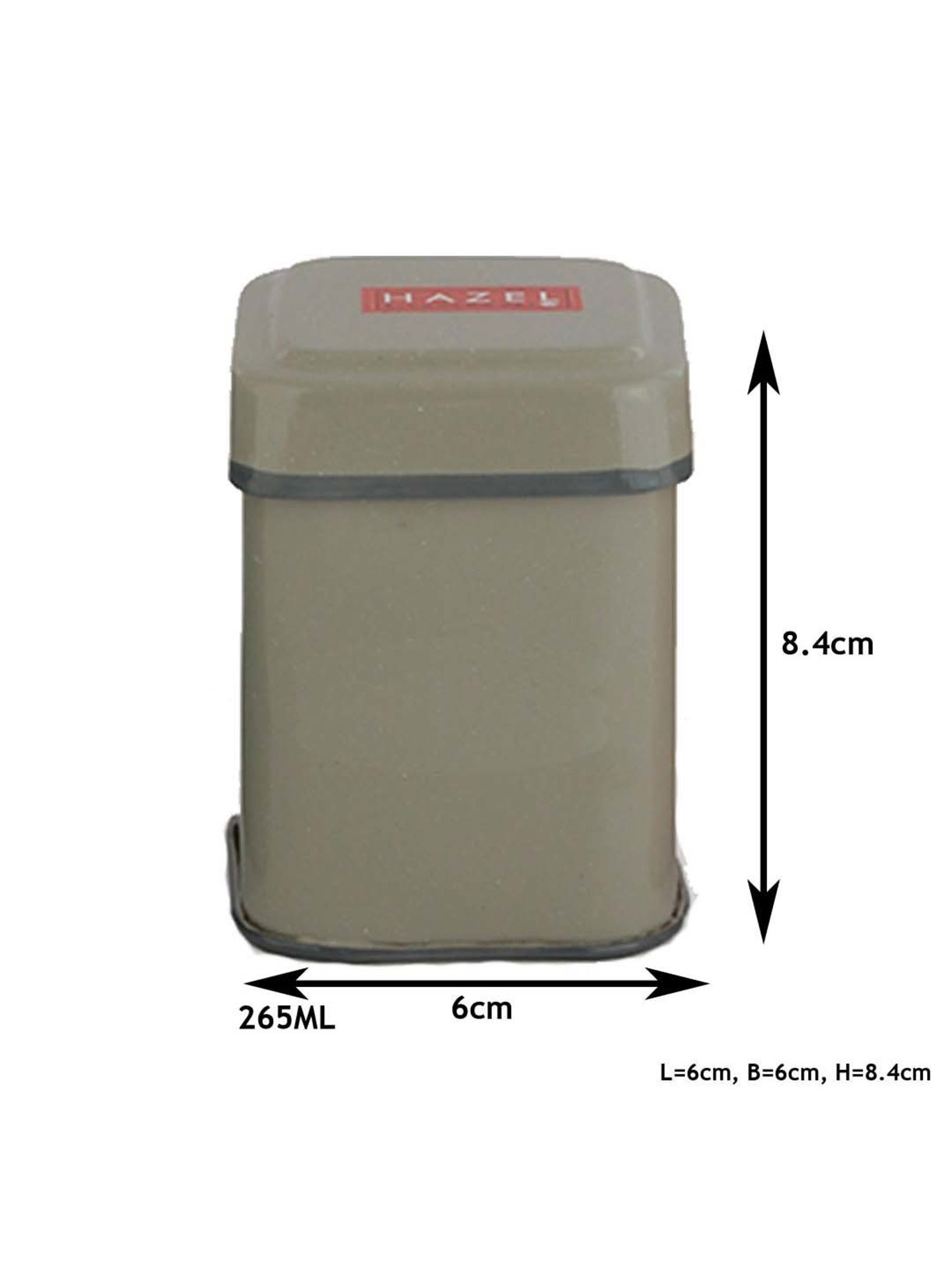 HAZEL Multicolor Iron Square Jar Storage Container (0.265 L) - Set of 4