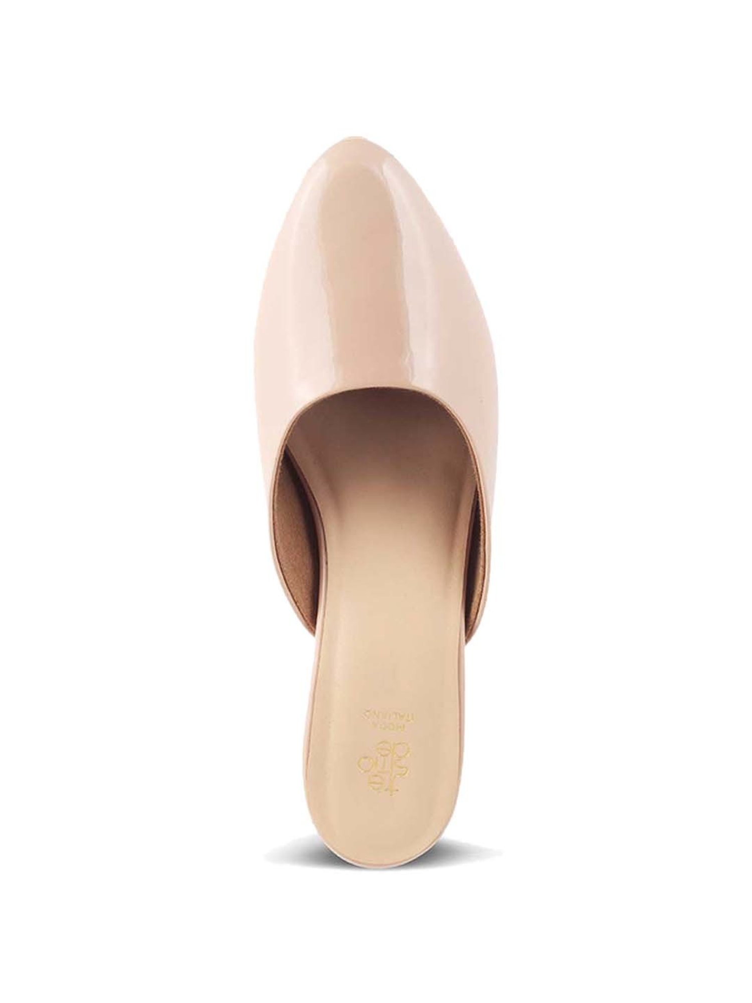 Tresmode Women's Beige Mule Shoes