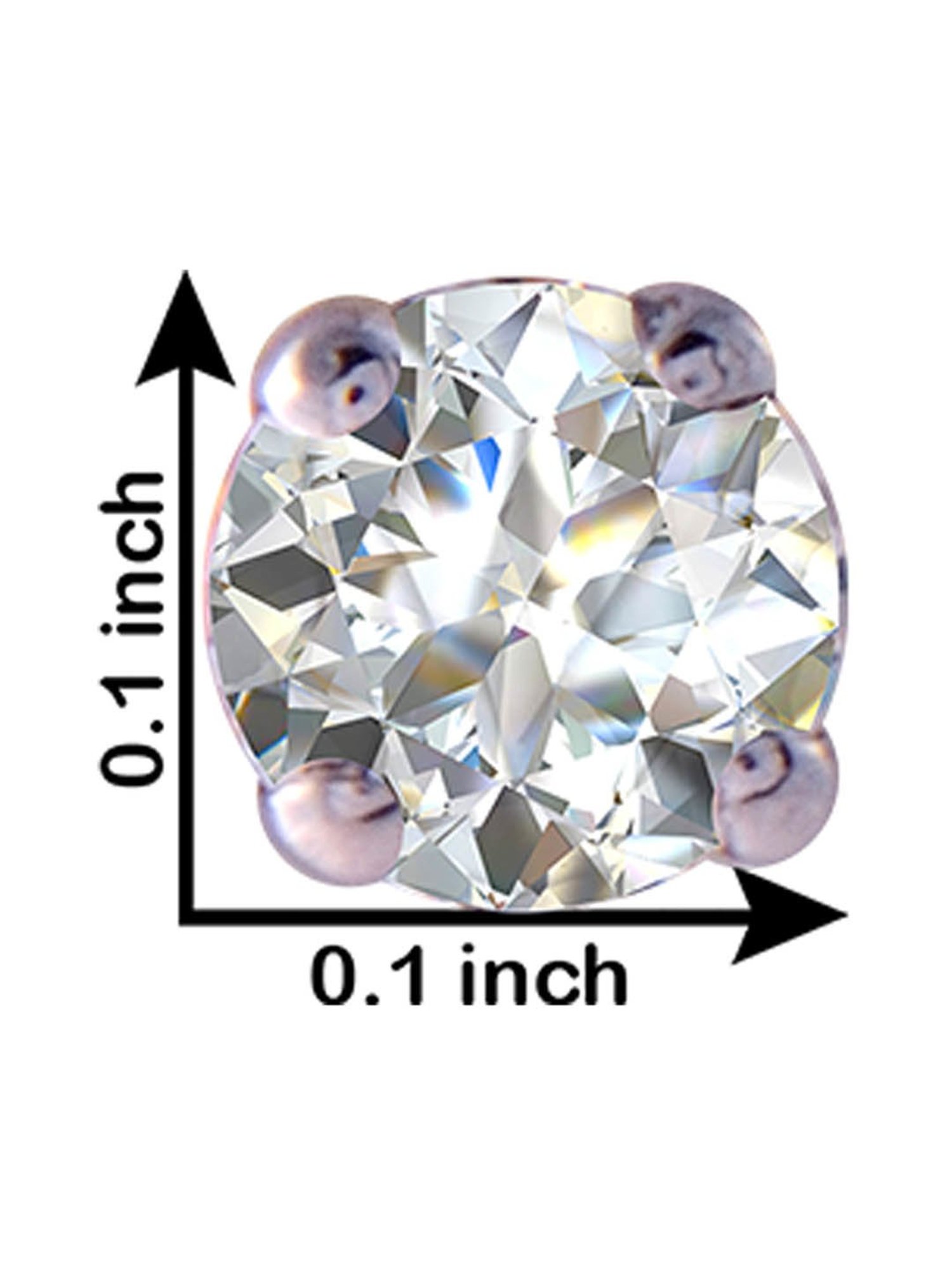 P. C. Chandra Jewellers 18 kt Gold & Diamond Nosepin