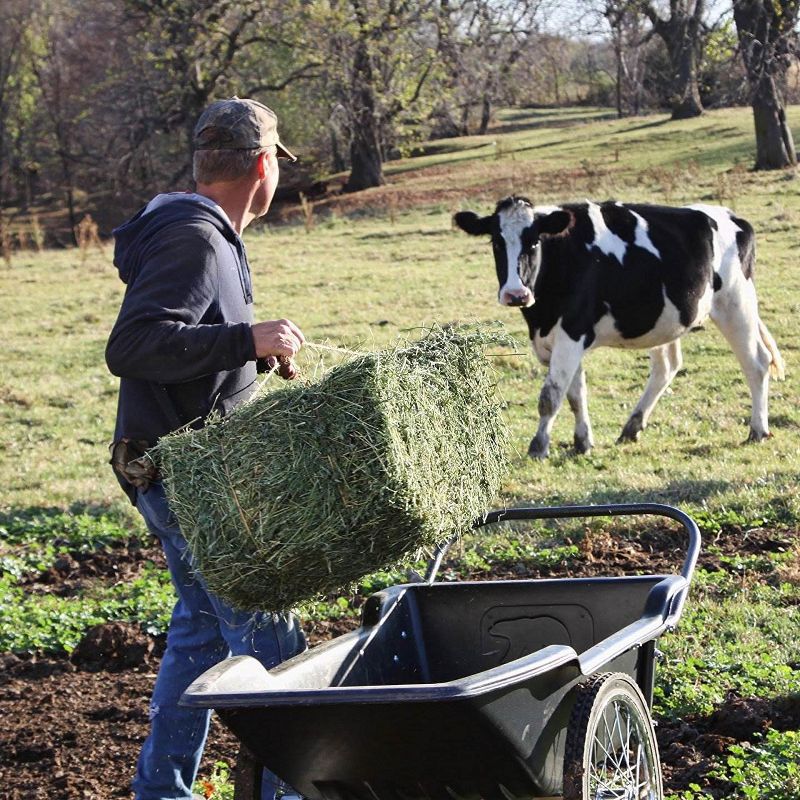 Suncast 15 Gallon Poly Multipurpose Rolling Lawn and Garden Cart, Taupe (2 Pack)