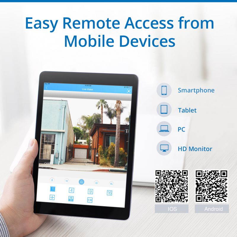 SANNCE 4-Channel 5MP XPoE Network Video Security System with Smart IR LEDs &mdash;2TB