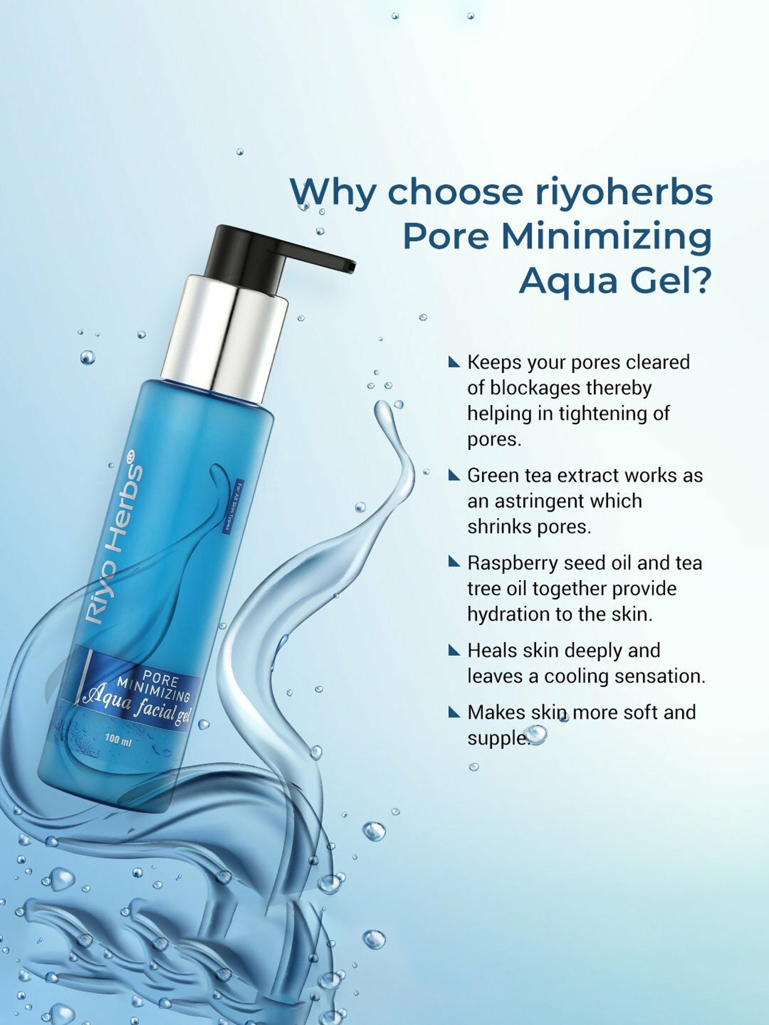Riyo Herbs Pore Minimizing Aqua Gel - 100 ml