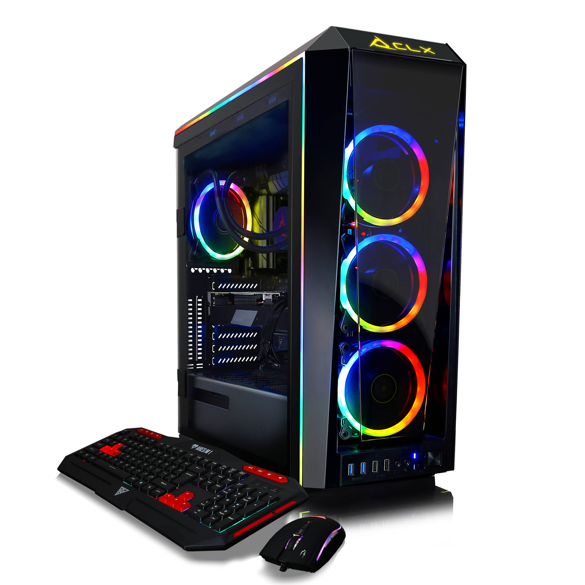 CLX SET Gaming Desktop - AMD Ryzen 7 3800X Processor, 64GB DDR4 Memory, NVIDIA GeForce RTX 3080 Graphics, 1 TB SSD, 6 TB HDD, WiFi, Windows 10 Home 64-bit