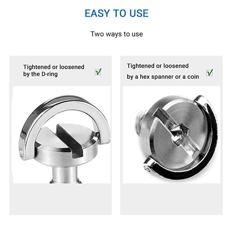 D Shaft DRing 14 Inch Thead Camera Screw for DSLR Camera Rig 838