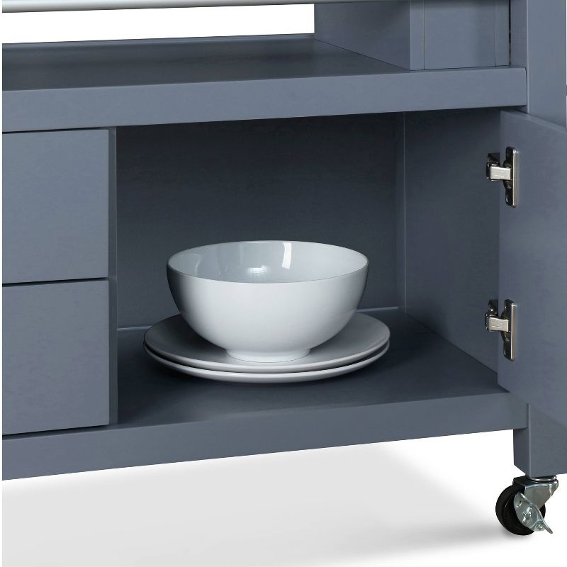 Anson Kitchen Cart Gray - ClickDecor