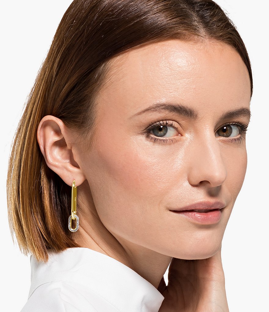 Swarovski Time Hoop Pierced Earrings