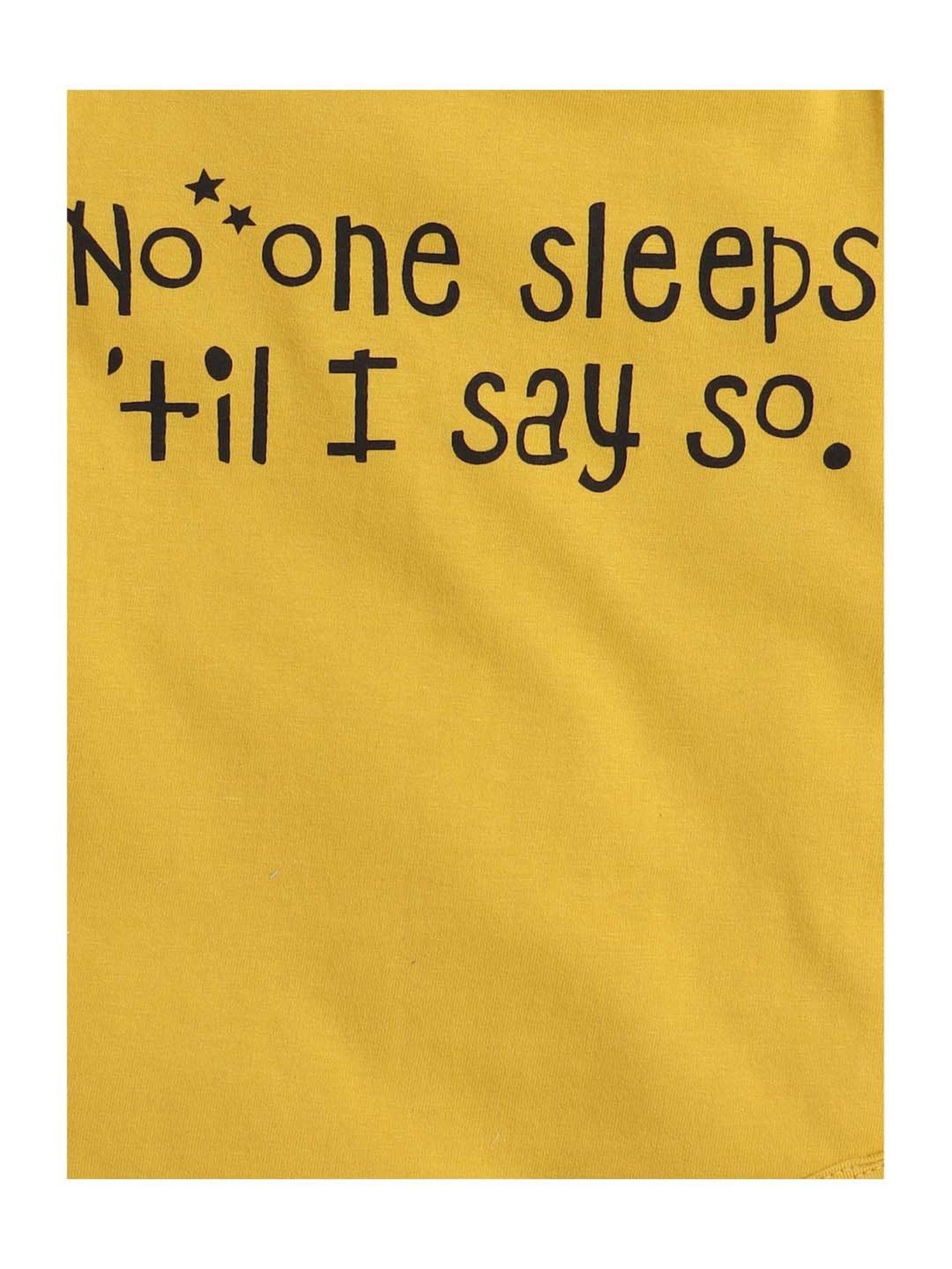 Little Angels Kids Yellow Cotton Printed Onesie