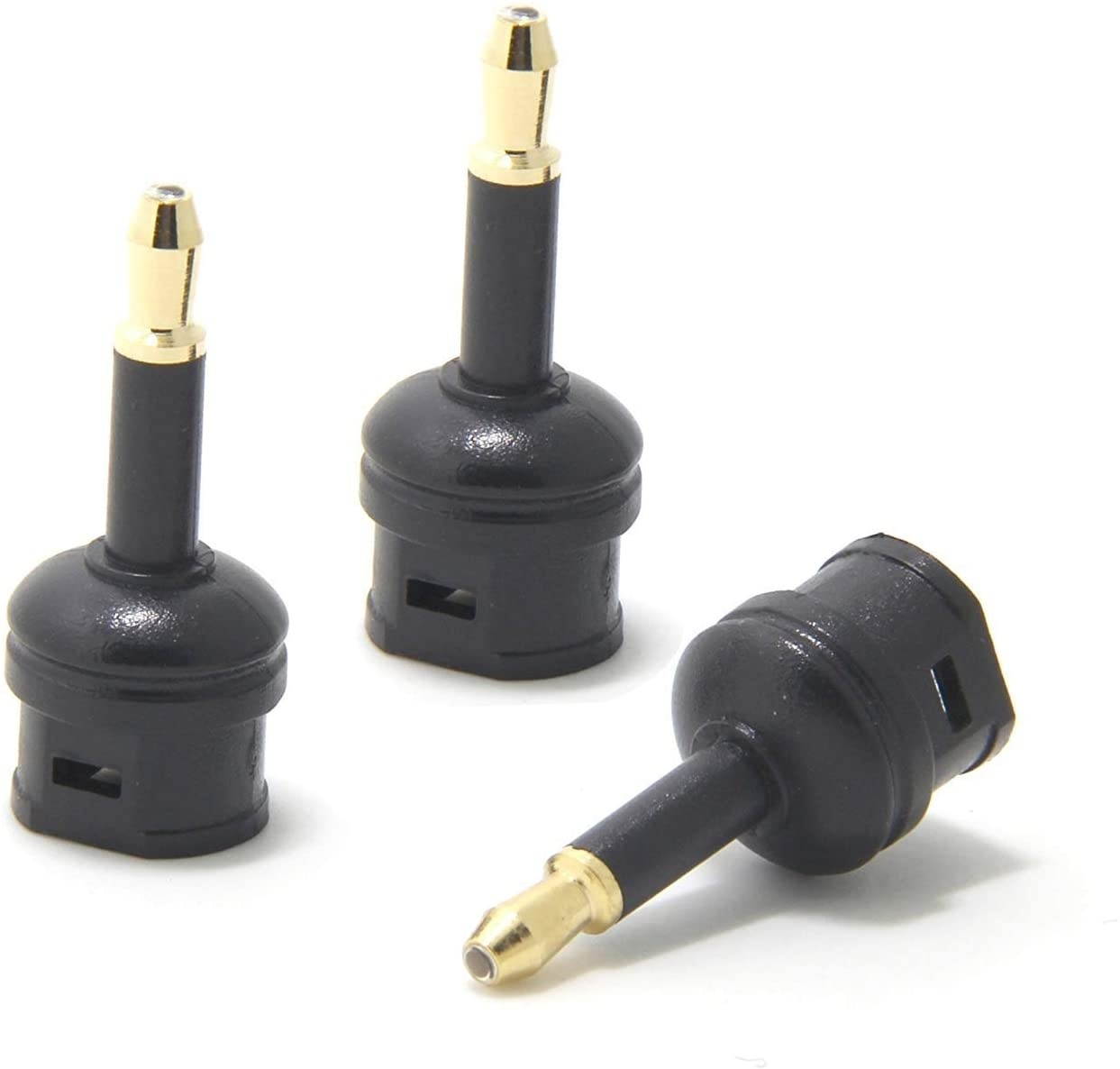 Cables 3PCS Fiber Optic Toslink to 3.5mm Mini Connector Adapter