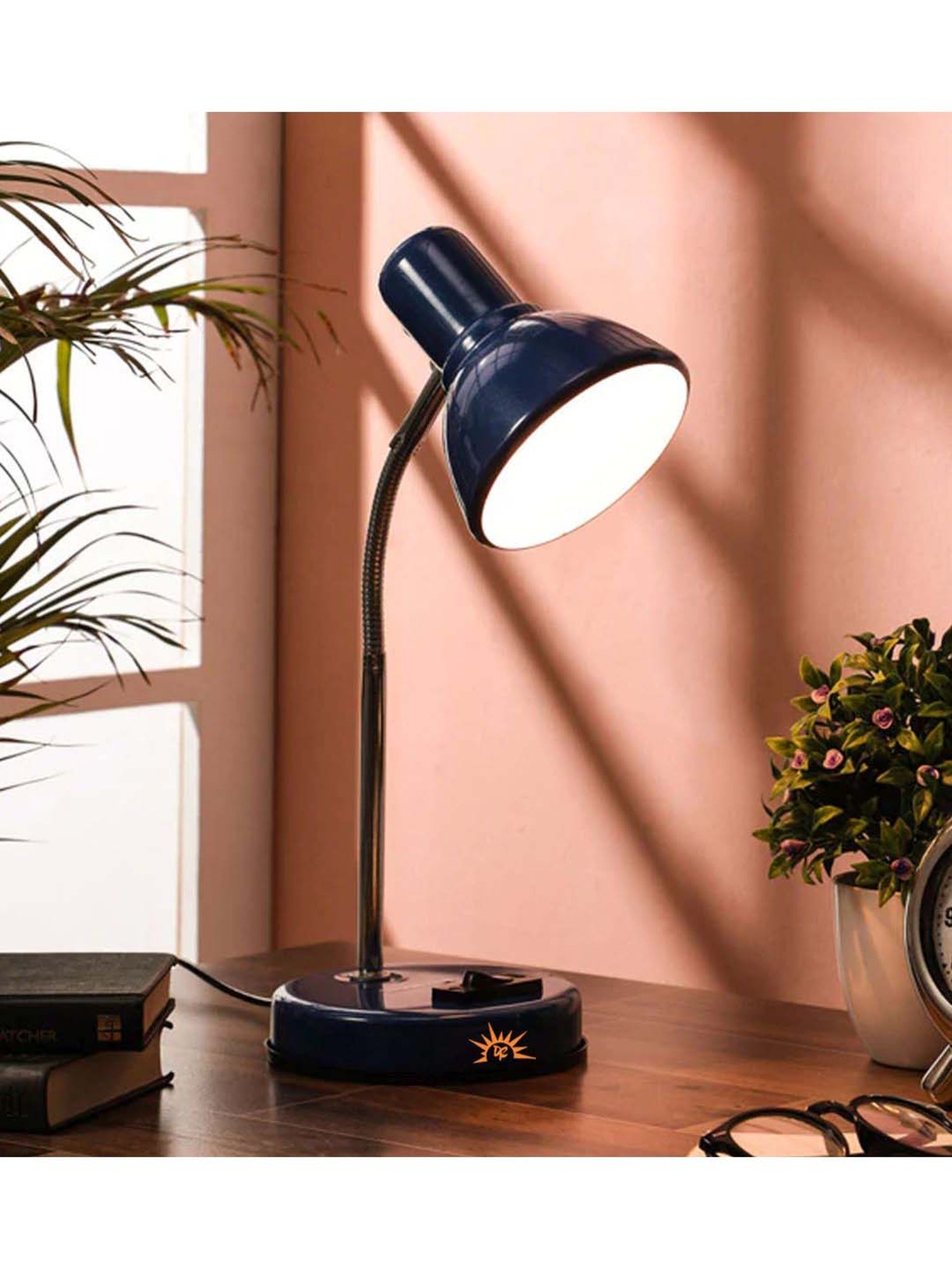 Kapoor E Illuminations Green Study Table Lamp - Set of 1