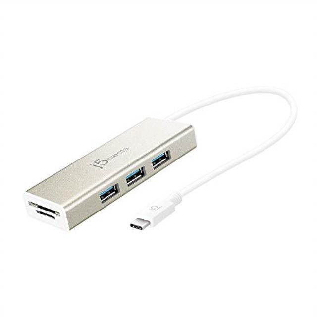 j5create USB 3.1 Type-C 3-Port HUB with SD/Micro SD Card Reader