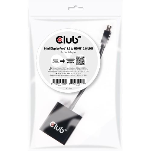 Club 3D Mini Displayport&trade; 1.2 To Hdmi&trade; 2.0 Uhd Active Adapter