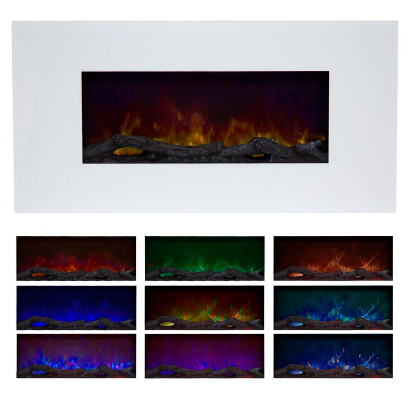 Northwest 36'' Color Changing Led Electric Fireplace With Remote White