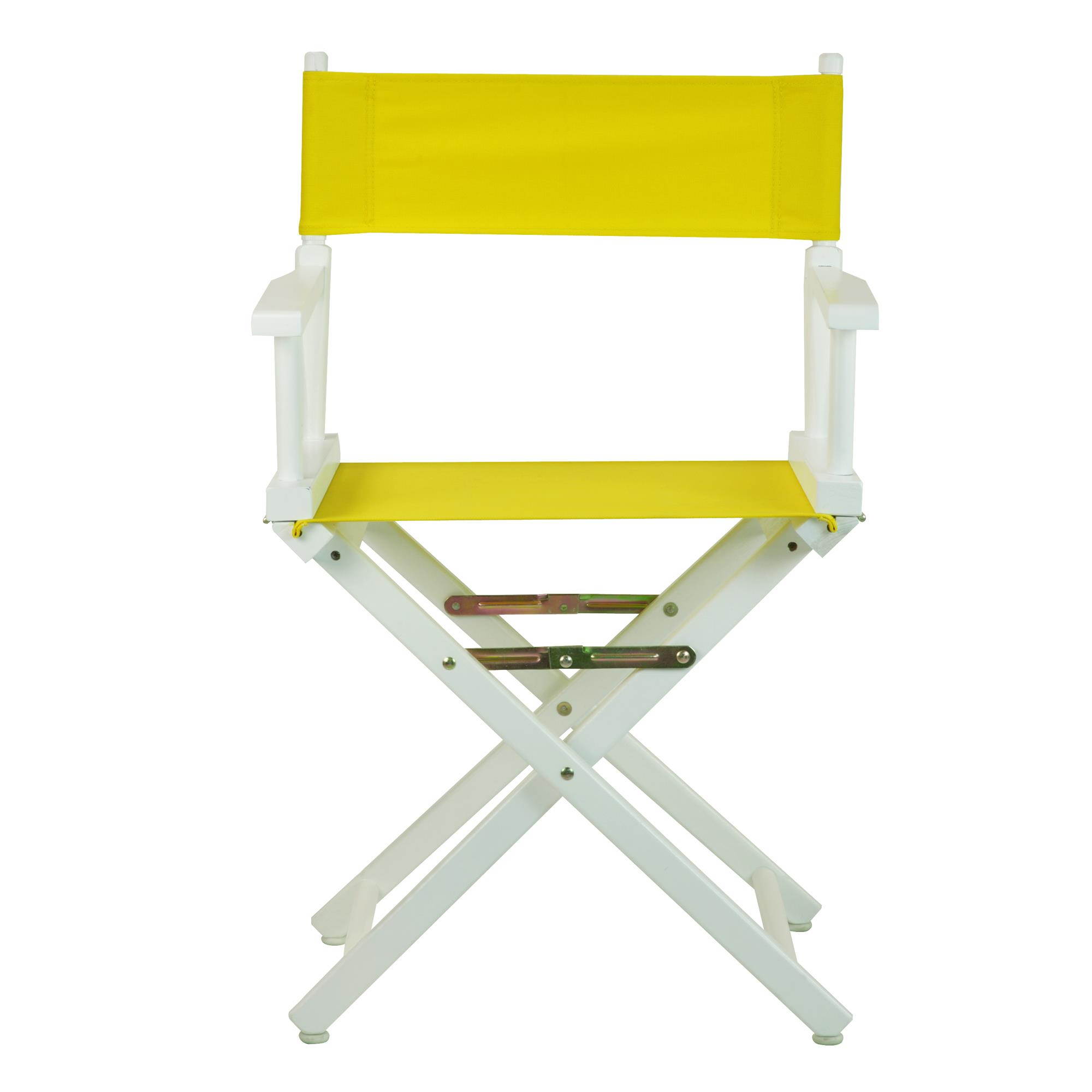 Casual Home 200-01-021-14 18 in. Directors Chair White Frame with Yellow Canvas
