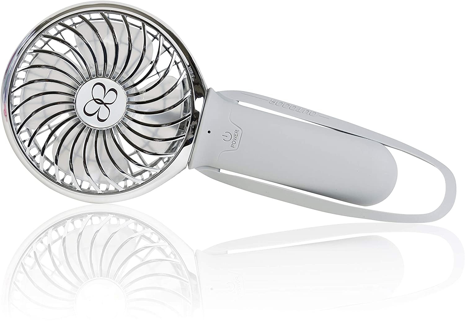 Buggygear 3 Speed USB Rechargeable Turbo Fan, Gray/Chrome