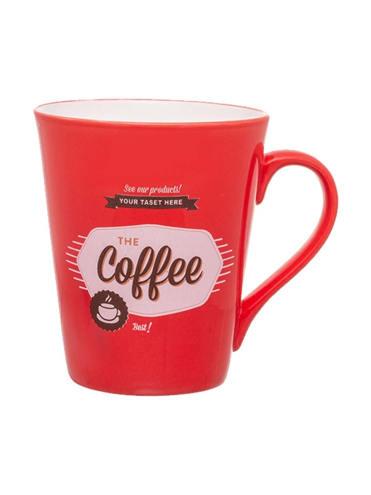 Clay Craft Multicolor Fine Ceramic Abstract Milk Mug - 350 ml - 1 Pc