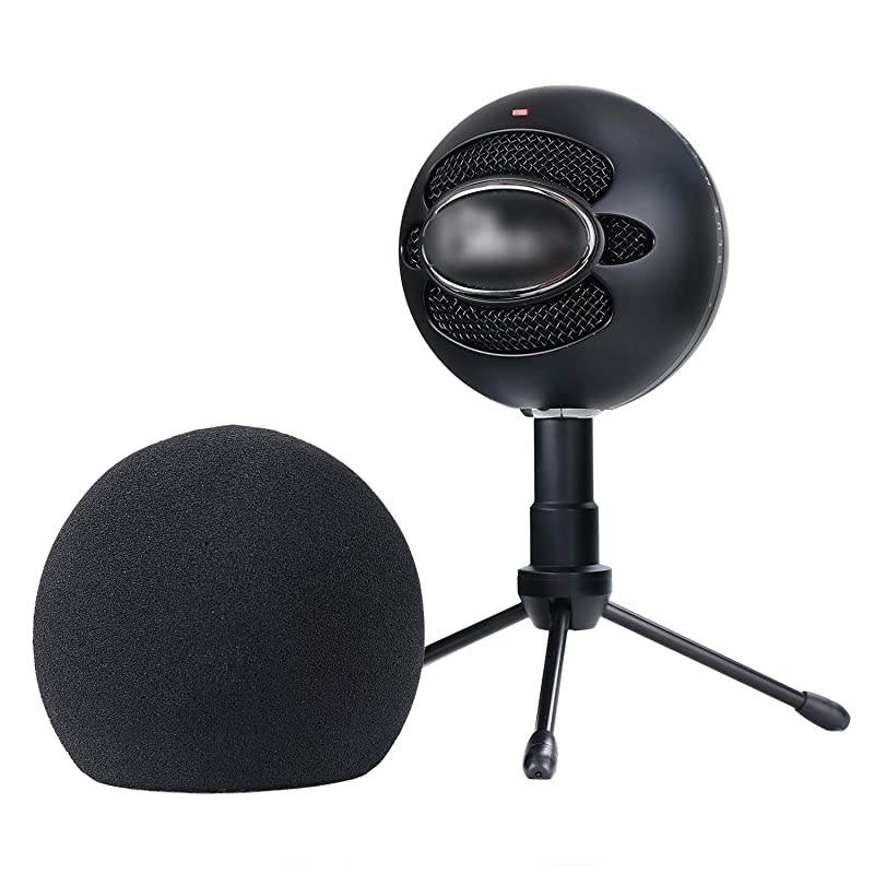 Blue Snowball Pop Filter Customizing Microphone Windscreen Foam Cover for Improve Blue Snowball iCE Mic Audio Quality Black