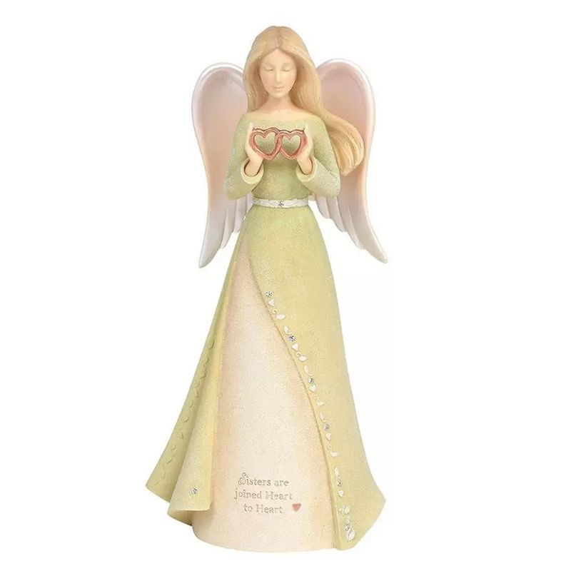 Foundations 7.0" Sister Heart Angel Family Forever  -  Decorative Figurines