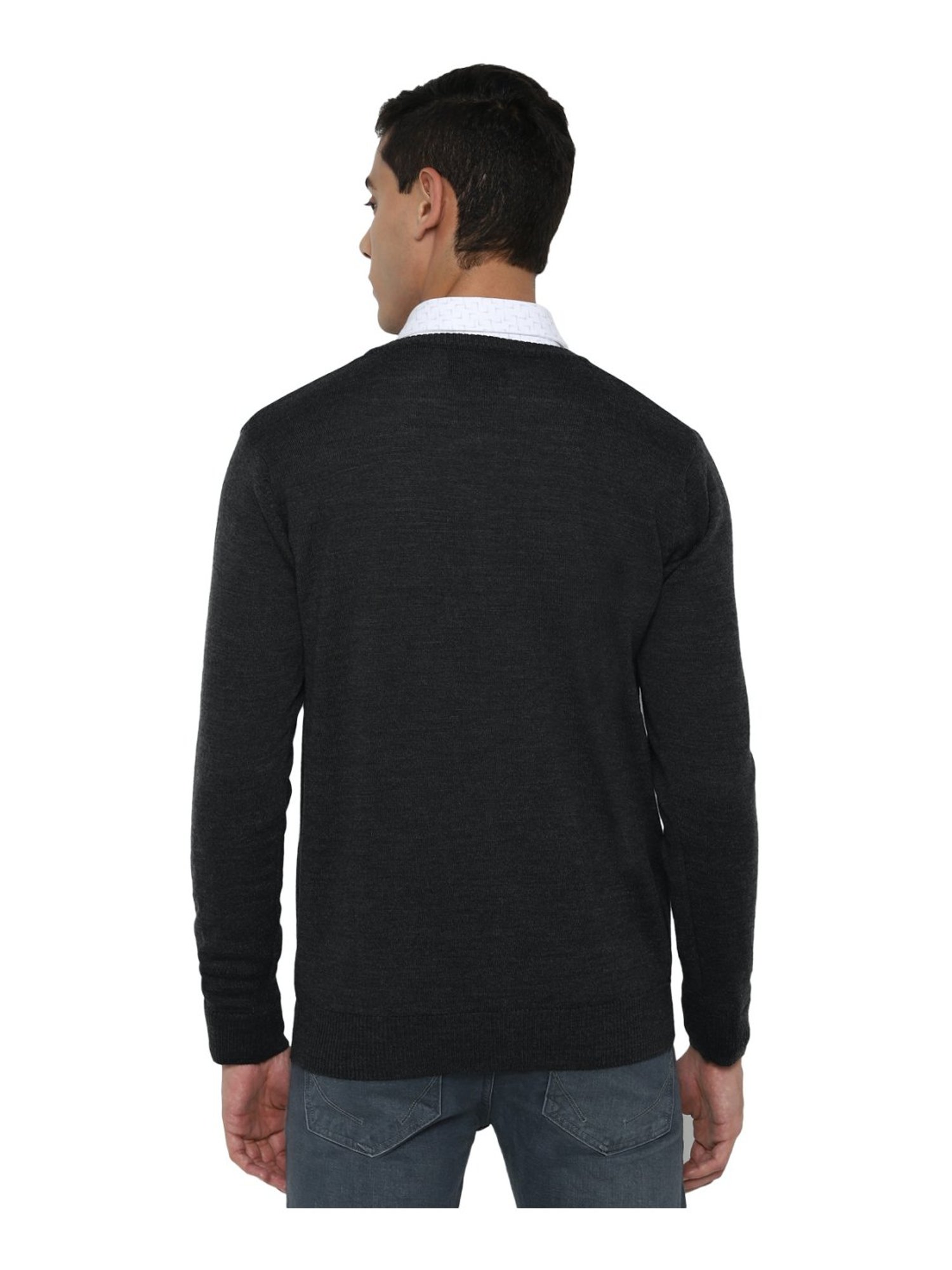 Allen Solly Black Regular Fit Cardigan