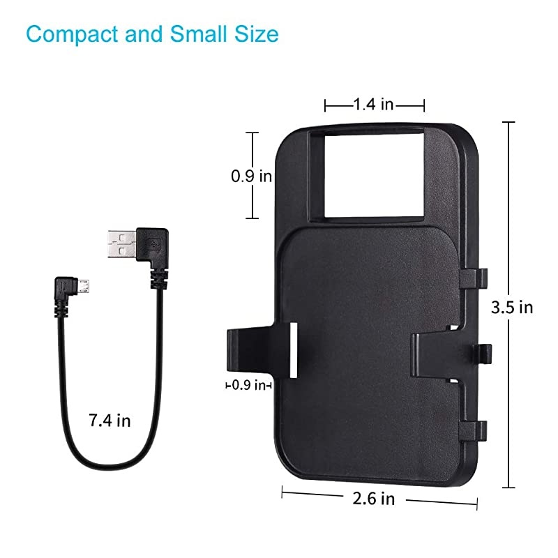 Wall Mount for Blink Sync Module 2- Mount Bracket Holder for Blink XT/ XT2 and Blink Outdoor Home Security Camera with Easy Mount Short Cable - Black