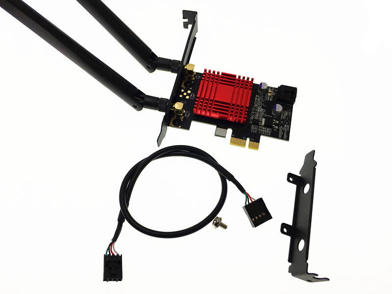 Plugadget 9260AC PCIE Wireless Card, Dual Band 1730Mbps Wireless Adapter Wifi Bluetooth 5.0 with Heat Sink for Desktop Computer PC