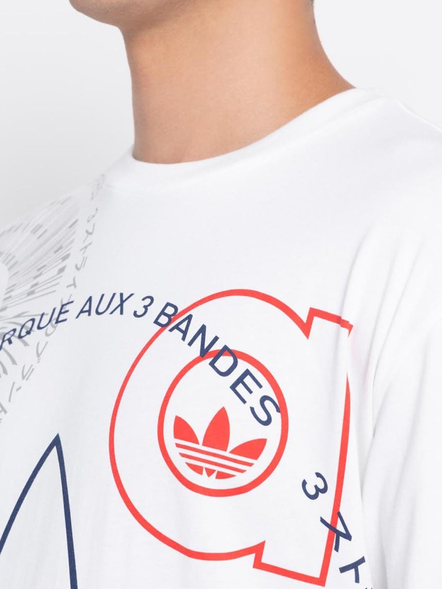 Adidas Originals White Regular Fit Printed T-Shirt