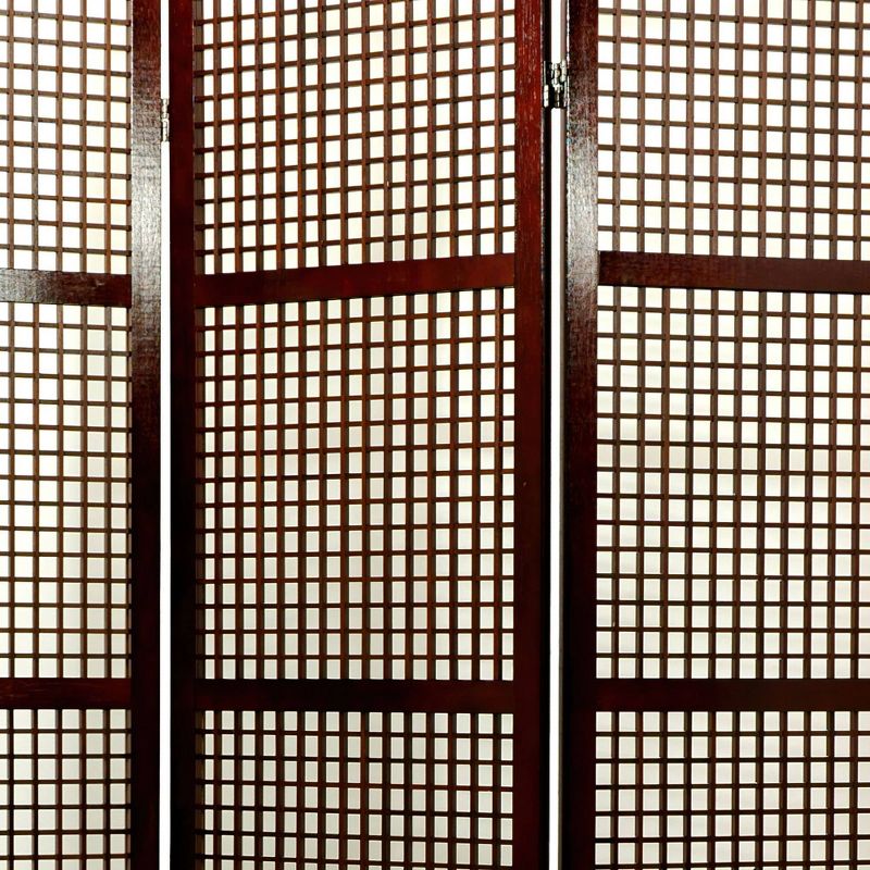 6 ft. Tall Miyagi Shoji Screen - Walnut (4 Panels)