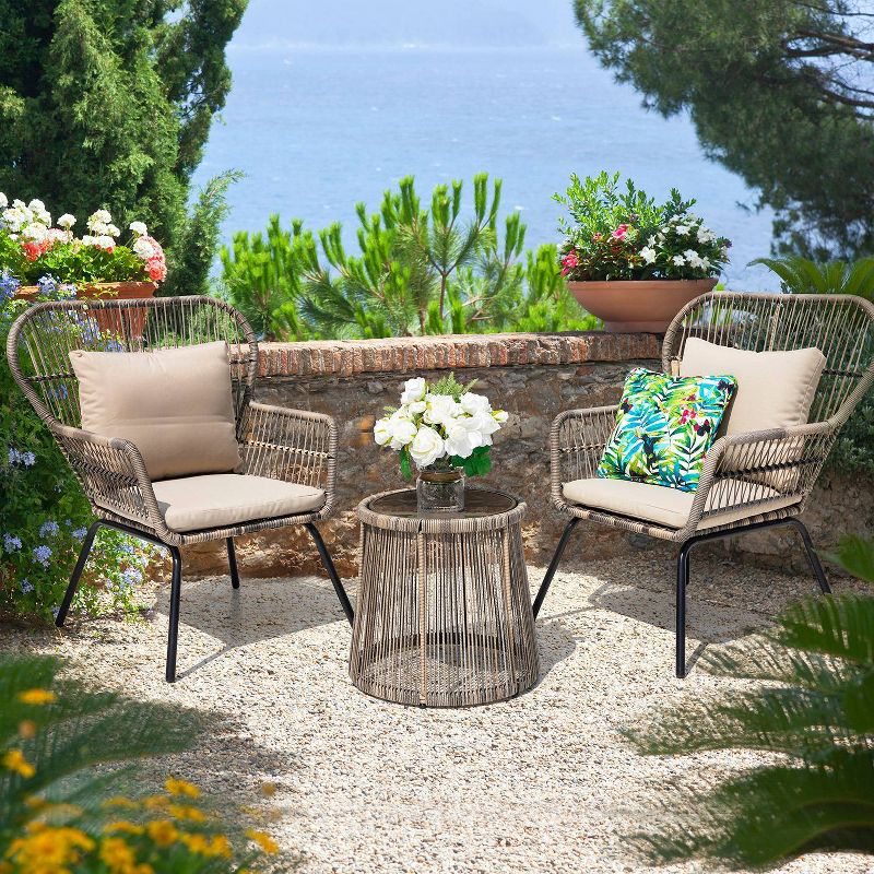 3pc Steel Bistro Set - Nuu Garden