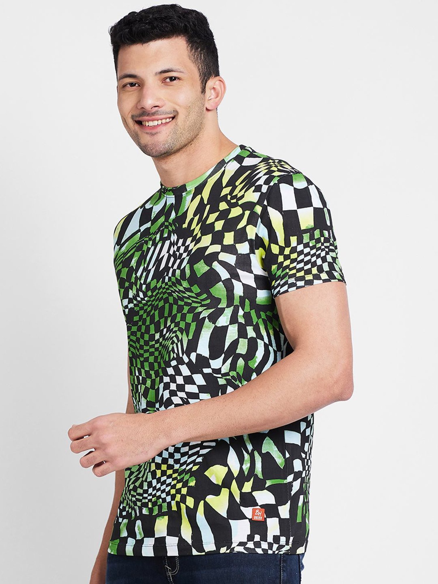 Being Human Green Regular Fit Printed T-Shirt