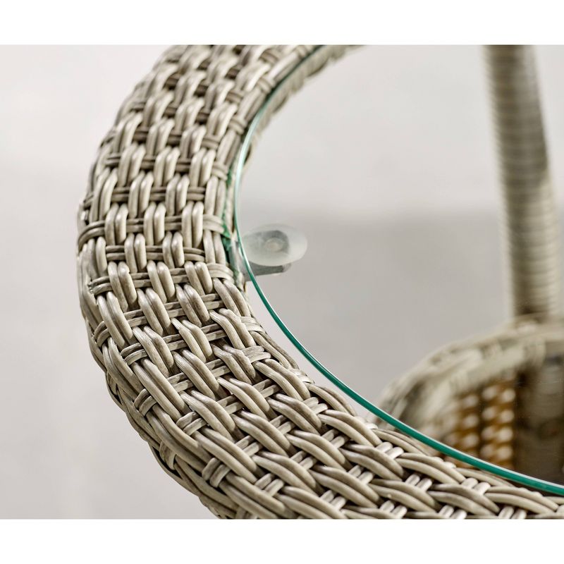 5pc All-Weather Wicker Haven Recliner and Accent Table Set - Alaterre Furniture