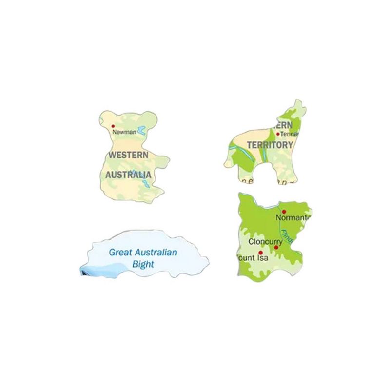 Larsen Puzzles Australia Map with Animals Kids Jigsaw Puzzle - 65pc