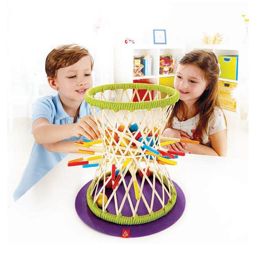 Hape Eco Design Bamboo Sticks and Tumbling Ball Balance Strategy Pallina Game