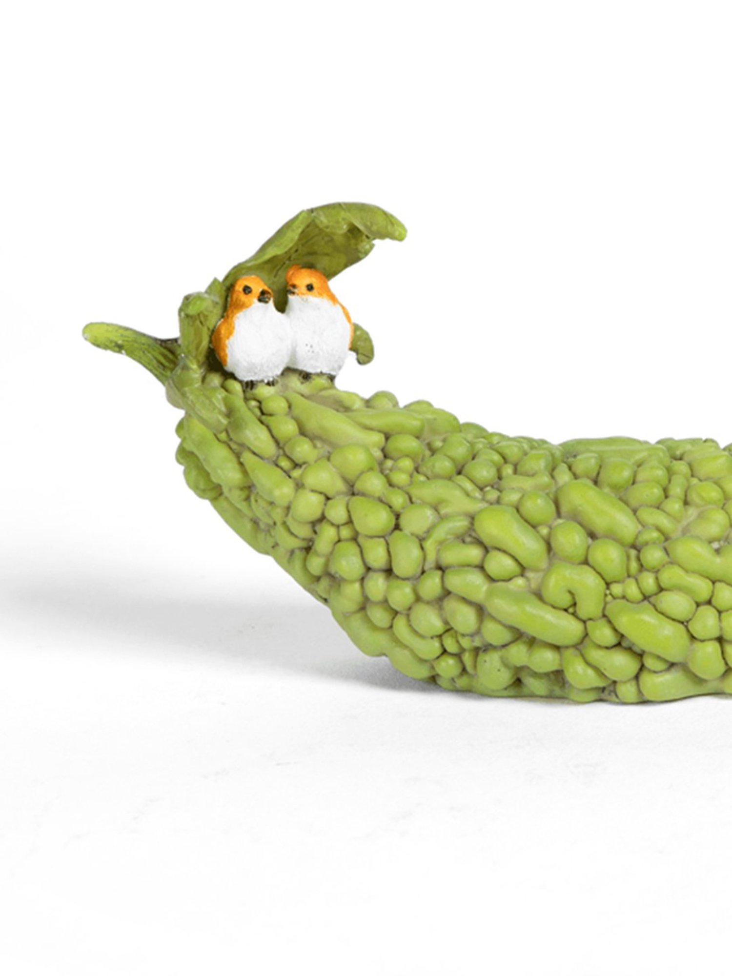 Home4U Green Polyresin Mini Biiter Melon Showpiece - Set of 1