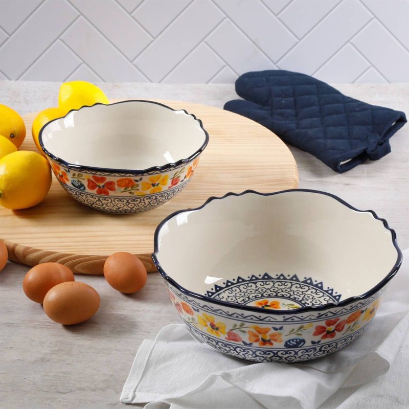 Gibson Home 16oz 2pk Stoneware Luxembourg Bowls