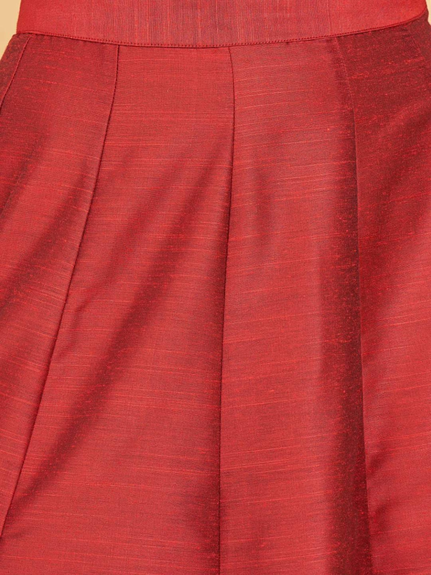 Rangmanch by Pantaloons Red Embroidered Lehenga Choli Set With Dupatta